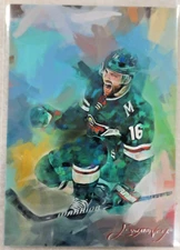 Jason Zucker Art Card Limited 8/50 Edward Vela Signed (Minnesota Wild)