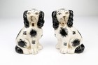 AAI Black and White Staffordshire Dogs, Set of 2
