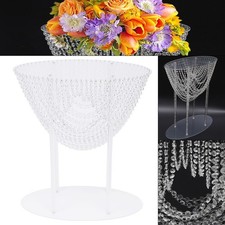 2PCS Crystal Flower Stand 2 Gorgeous Vases Wedding Centerpiece Stable Stand