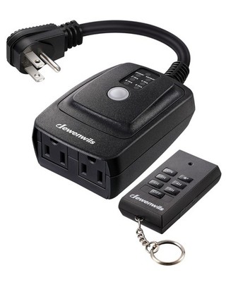 DEWENWILS Remote Control Outlet Timer Wireless On/Off Switch Plug in Timer