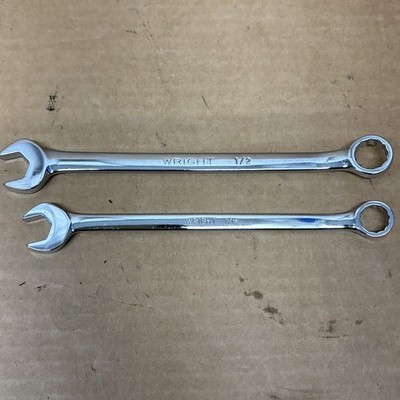 2 Wright Combination 12 Point Offset Wrench Model 1216 1/2'', 1214 7/16''