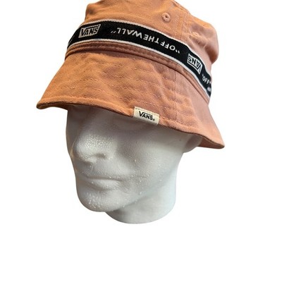 Mens SM/Med Vans Bucket Hat Peach ''Off The Wall'' Logo Tape Summer Casual