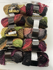 lot of 10 skeins Noro Silk Garden Yarn color 309 Burgundy Grays Greens Rust