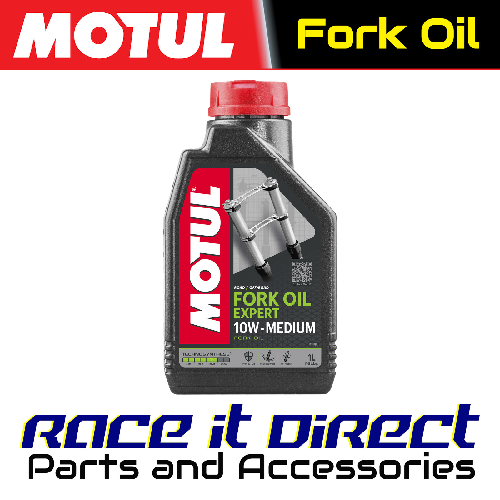 Motul Fork Oil Expert 10w - Medium - Motorcycle Suspension Fluid - 1 Litre 1L