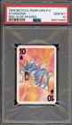 Pokemon Gyarados Red 10 of Spades Bicycle Mini Playing Cards PSA 10 Gem Mint