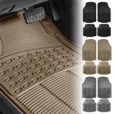 FH Group Universal Fit Rubber Car Floor Mats for Van Truck SUV All Weather Mats