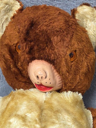 Vintage Rubber Snout Face Teddy Tagless Needs TLC AS IS - Picture 2 of 7
