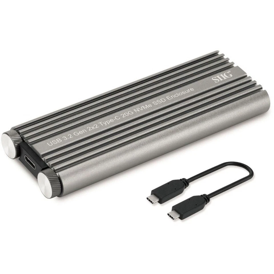 SIIG USB 3.2 Gen 2x2 Type-C M.2 PCIe NVMe SSD Enclosure JUSA0X11S1 - Image 2 of 3