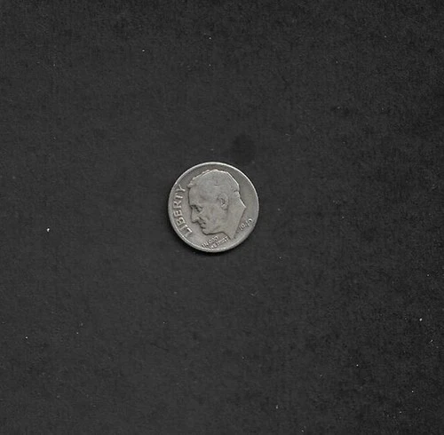 1949 Franklin Roosevelt Dime, Denver Mint, Very Good Condition, All Legible