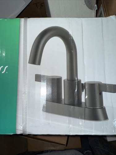 Peerless Precept 4" Centerset 2-Handle Bathroom Faucet Black P299102LF-BL M14 - Picture 1 of 6