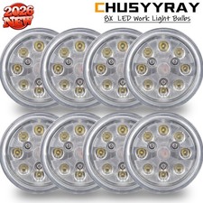 8Pcs LED HEADLIGHTS LAMPS BULBS 4411 30W 21 WATT 4.5'' 4 1/2'' PAR36 12V