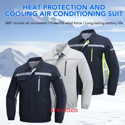 #ad Summer Cooling Fan Jacket Four Hole Men Women Air Conditioning Refrigeration Clo $58.88