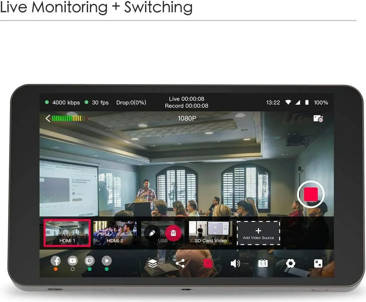 Yololiv YoloBox Portable Multi-Camera Live Streaming Device NEW IN UNOPENED BOX