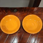 Fiesta Tangerine set 2 Bowl 5 3/8" Stacking Fruit Berry Dessert EUC