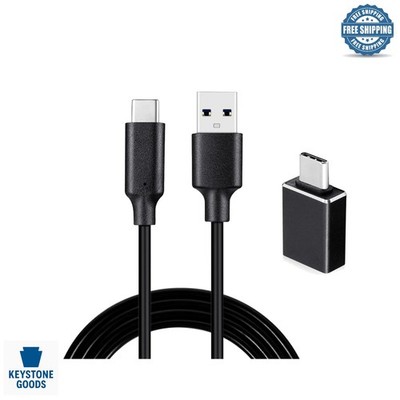 6.6ft USB-C to USB-A Cable & Adapter for Focusrite Audio Interfaces