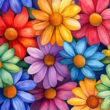 Flowers Diamond Art Kits for Adults, 5D Diamond Painting for Beginners