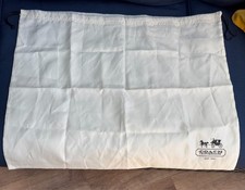 Coach New York Dust Bag Satin White Drawstring Storage Purse Accessory 15x19