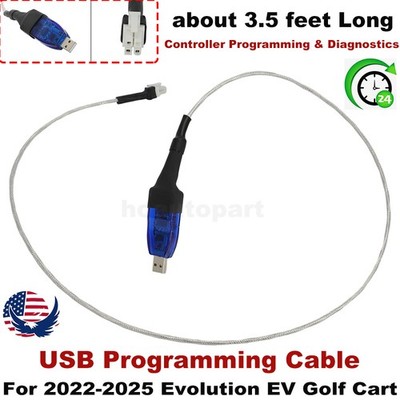 3.5  USB Programming Cable For 2022-2025 Evolution EV Golf Cart Classic,D3,D5
