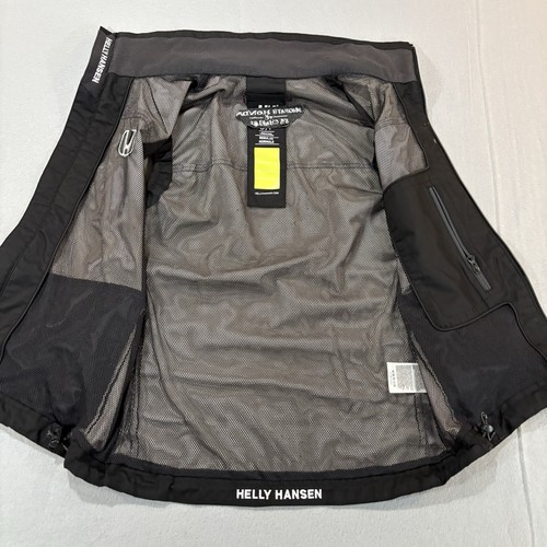 Helly Hansen Crew Sailing Vest Mens Small Black Honda Full Zip Windbreaker - Picture 7 of 14