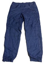 Vtg 90s Nike White Tag Nylon Joggers Men s L Blue Lined Windbreaker Track Pants