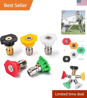 #ad Pressure Washer Tips Set of 5 Pressure Washer Nozzle Tips 1 4 Inch Quick Co... $11.99