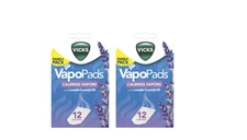 2 - Vicks VapoPads Calming Vapors with Lavender Essential Oil 12 Pads, New