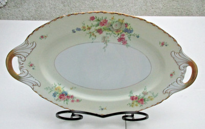 Waldenburg Studios Germany Black Knight Cynthia 18-1/4'' Oval Platter