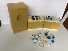 Sindy VTG Kitchen Set Fridge Oven Sink Dish Lot for 11-12 Sindy/Barbie Doll.