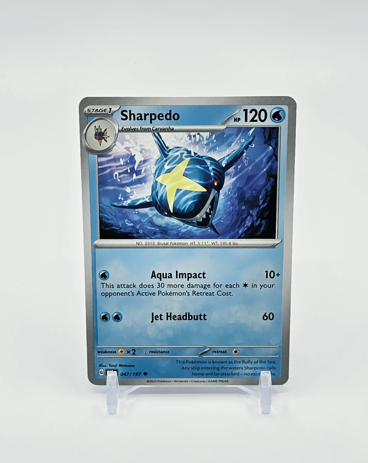 Sharpedo Uncommon Pokémon TCG Obsidian Flames 47/197