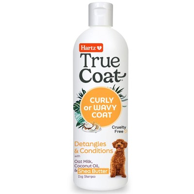 Hartz True Coat Curly or Wavy Dog Fur Shampoo Detangles & Conditions Hair, 16 o