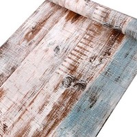Taogift Selbstklebende Vinyl-Tapete, Rustikale Holztapete, MöBelaufkleber,