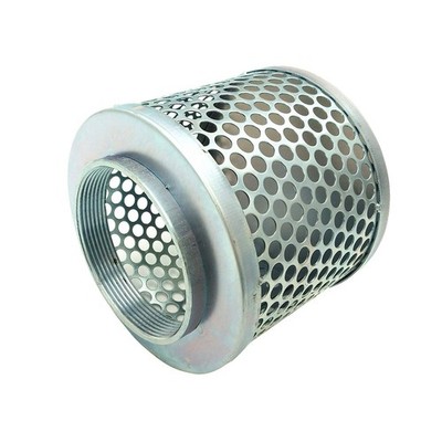 Round Hole Suction Strainers for Pump Plated Steel 3 PCS