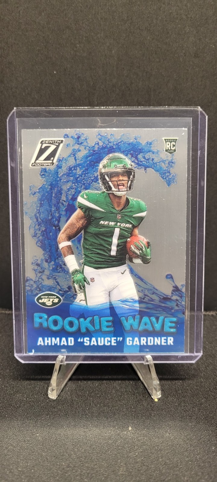 2022 Zenith Ahmad Sauce Gardner Rookie Wave Silver Prizm Card RC #RW-AG NY Jets