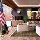 2 Pack 8 Ft Sectional Indoor Flag Pole Kit with Base Ball Aluminum 3x5 Ft US — photo 2