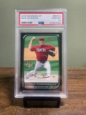 2008 Bowman Draft Picks & Prospects Paper Max Scherzer RC PSA 10 (POP 19)