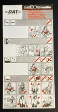 DAT Belgian Regional Airlines Embraer EMB120 Brasilia Safety Card - (No Date)