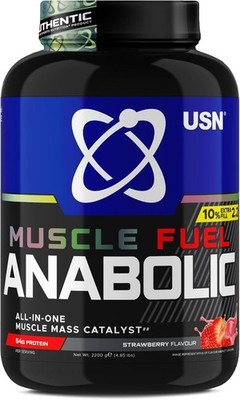 USN Muscle Fuel Anabolic Protein Shake, Erdbeere - 2,2 kg