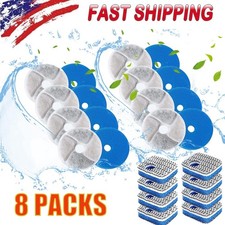 8pcs Cat Fountain Filters Replacement for 2.2L Pet Drinking Replacement