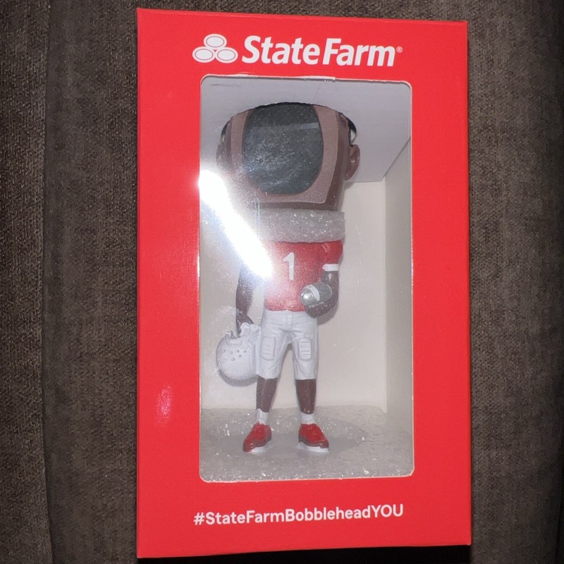 State Farm Insurance 5” Bobblehead You Figure Football Photo Frame