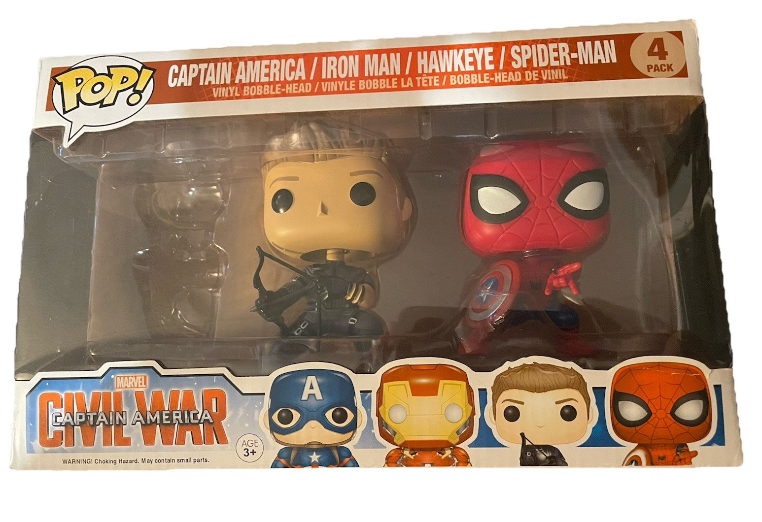 Funko Pop Marvel Hawkeye Spider-Man Missing Captain America Iron Man