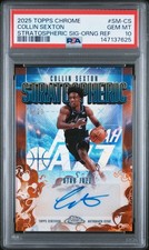 2025 TOPPS CHROME STRATOSPHERIC SIGNATURES #SM-CS COLLIN SEXTON 13/25 PSA 10