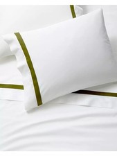 Serena & Lily Border Frame Sateen Sheet Set Cotton King Plus Pillow Cases