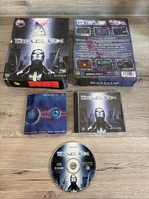 Deus Ex PC CD-ROM Big Box FPS Spiel Ion Storm / Eidos 2000 CIB - Box beschädigt