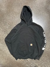 Men s Black Carhartt Hoodie Loose Fit Size small