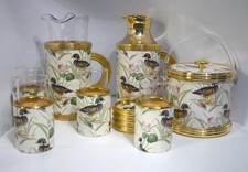 Turnwald Collection 11 pezzi servizio succo secchiello gelato brocca termica oro anatra anni 80