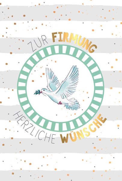 Firmung - Naturkarton - GlüCkwunschkarte Im Format 11,5 X 17 Cm Mit Umschlag - T-image