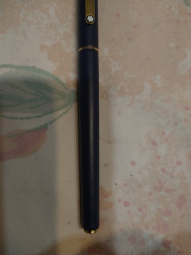 GENUINE MONTBLANC NOBLESSE BLUE FOUNTAIN PEN WITH FINE GOLD PLATED NIB GERMANY - Picture 8 of 15