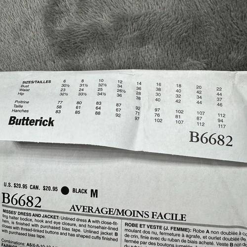 Butterick B6682 Retro 52 Misses Halter Dress & Jacket Sewing Pattern Size 14-22 - Picture 6 of 7