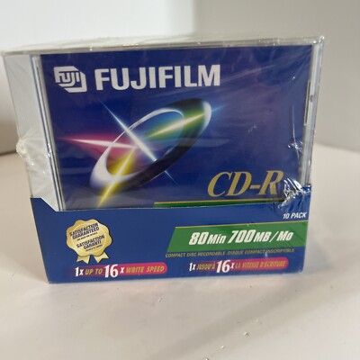 fuji film cdr pack 700mb 80min NEW Jewel Cases Factory Sealed 