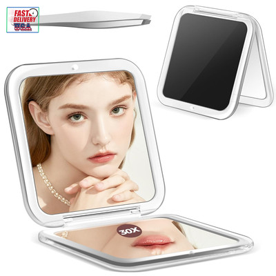 Compact Mirror, 30X Magnifying Mirror, Pocket Mirror for Purse, Travel Makeup Mi